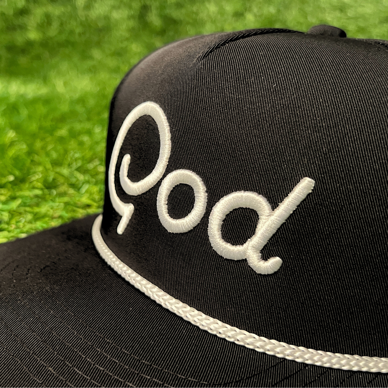 Black "God" Golf Rope Snapback - Child's Hat