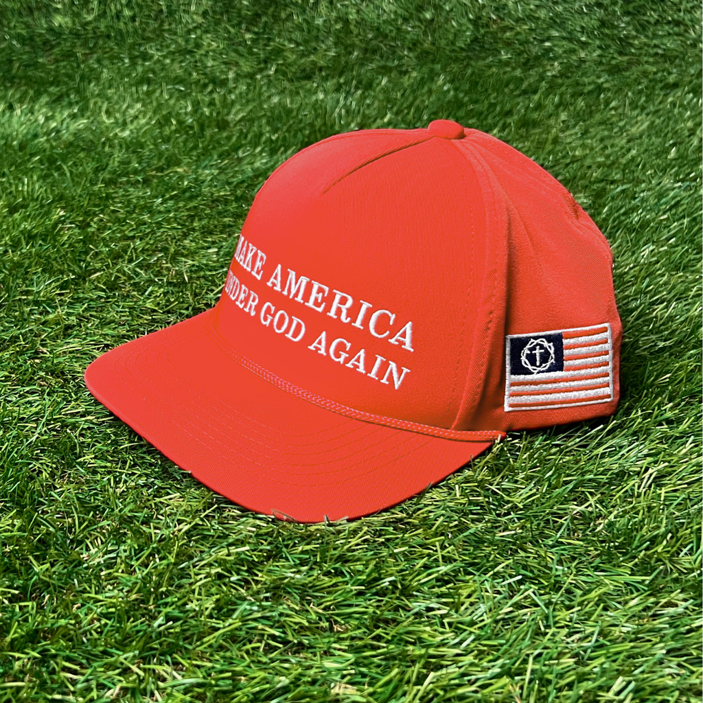 Red "Make America Under God Again" Golf Rope Snapback - Child's Hat
