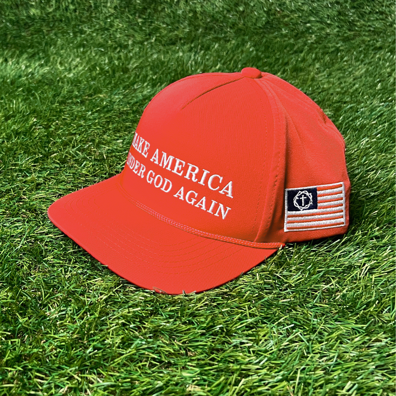 Red "Make America Under God Again" Golf Rope Snapback - Child's Hat