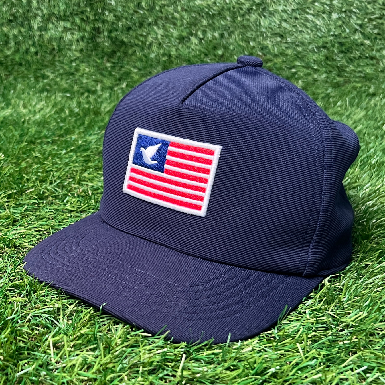 Navy "Dove American Flag" Golf Snapback