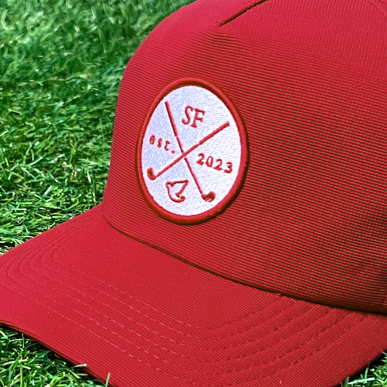 Maroon "Cross Club" Golf Snapback - SF Est. 2023