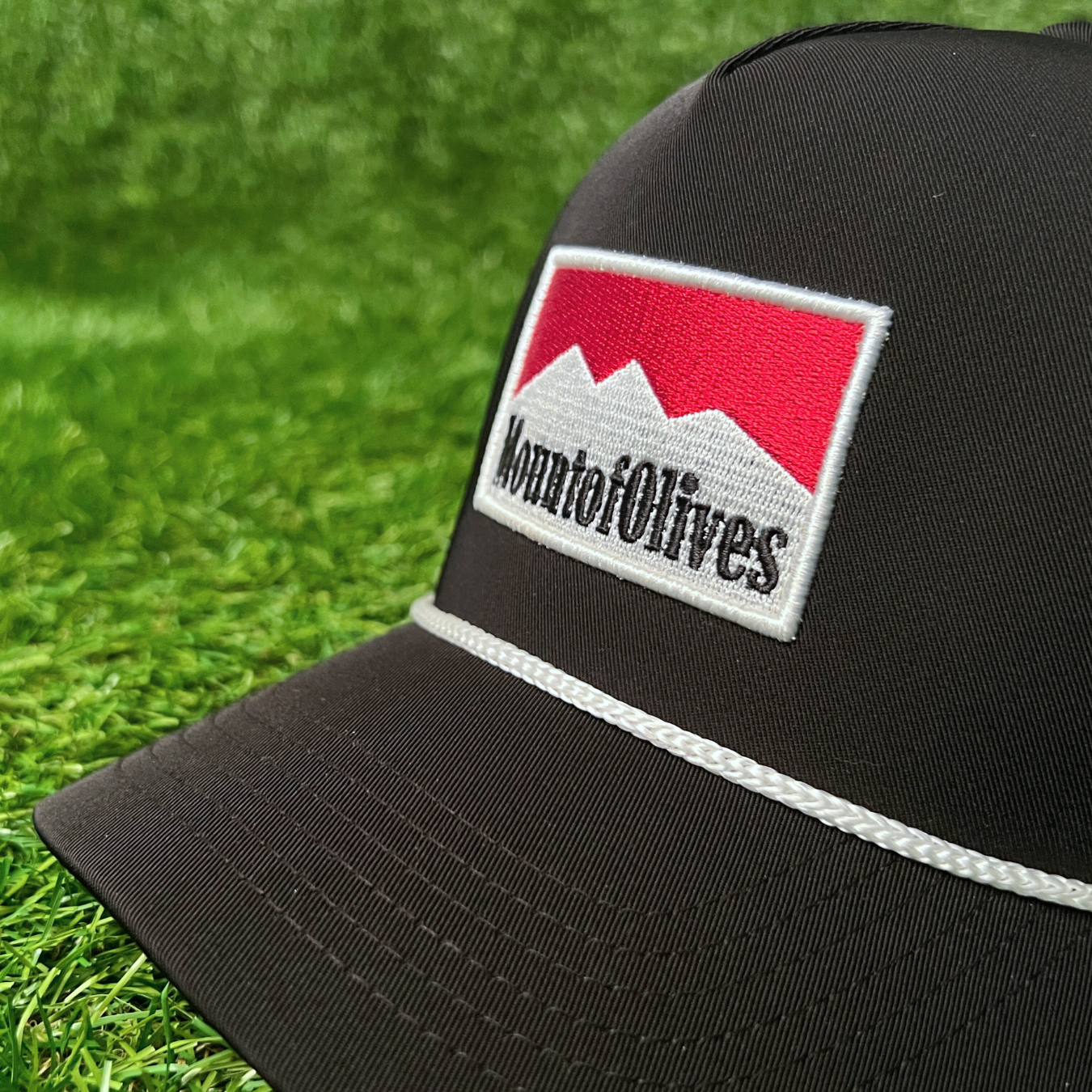 Black "Mount of Olives" Golf Rope Snapback - 5 Panel