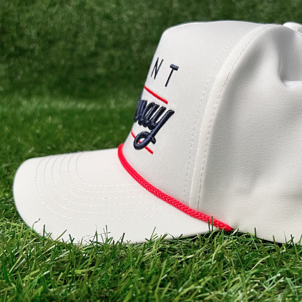 White "Saint Fairway" Golf Rope Snapback - 5 Panel