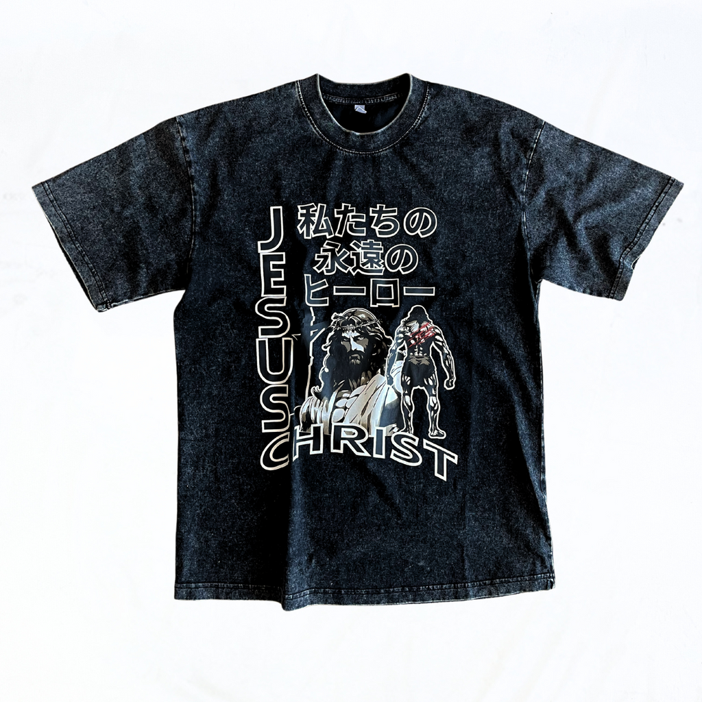 "Our Eternal Hero" Oversized Christian Anime Shirt